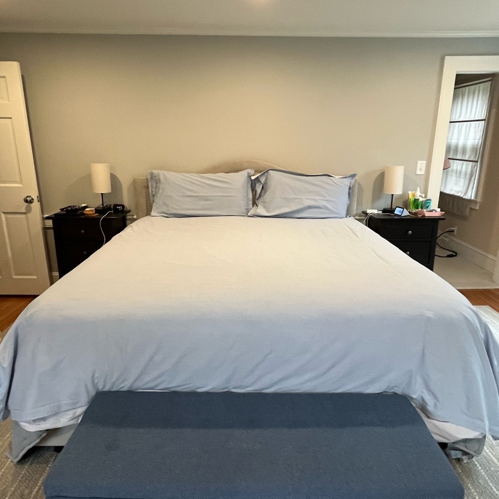 Ralph Lauren Oxford and Chambray Reversible King Duvet and Shams